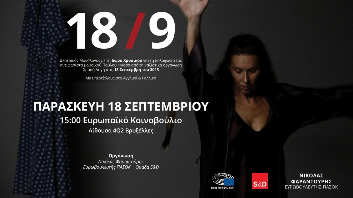 Πρωτοβουλία Φαραντούρη στο Ευρωκοινοβούλιο: Η ευρωπαϊκή απάντηση του ΠΑΣΟΚ στον φασισμό με τη μνήμη του Παύλου Φύσσα
